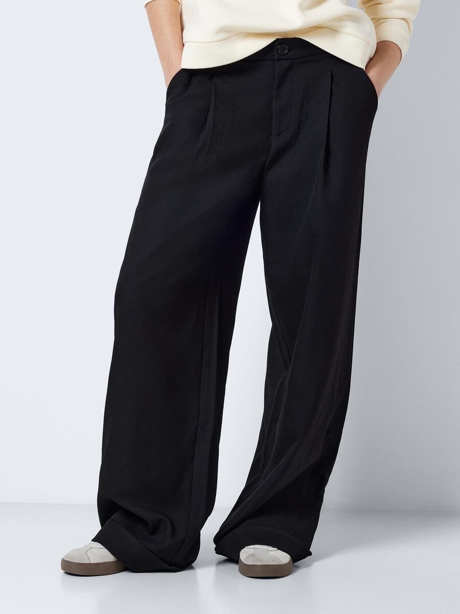 Noisy May TAILORED WIDE-LEG TROUSERS, Black, highres - 27029614_Black_003.jpg