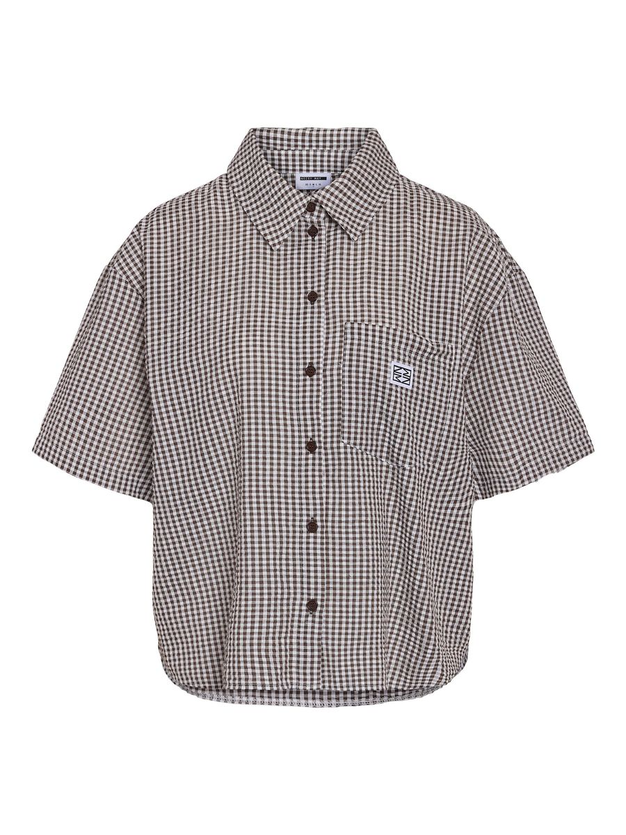 Carousel image - NMELIZA  SHORT SLEEVED SHIRT, Chocolate Brown | 2