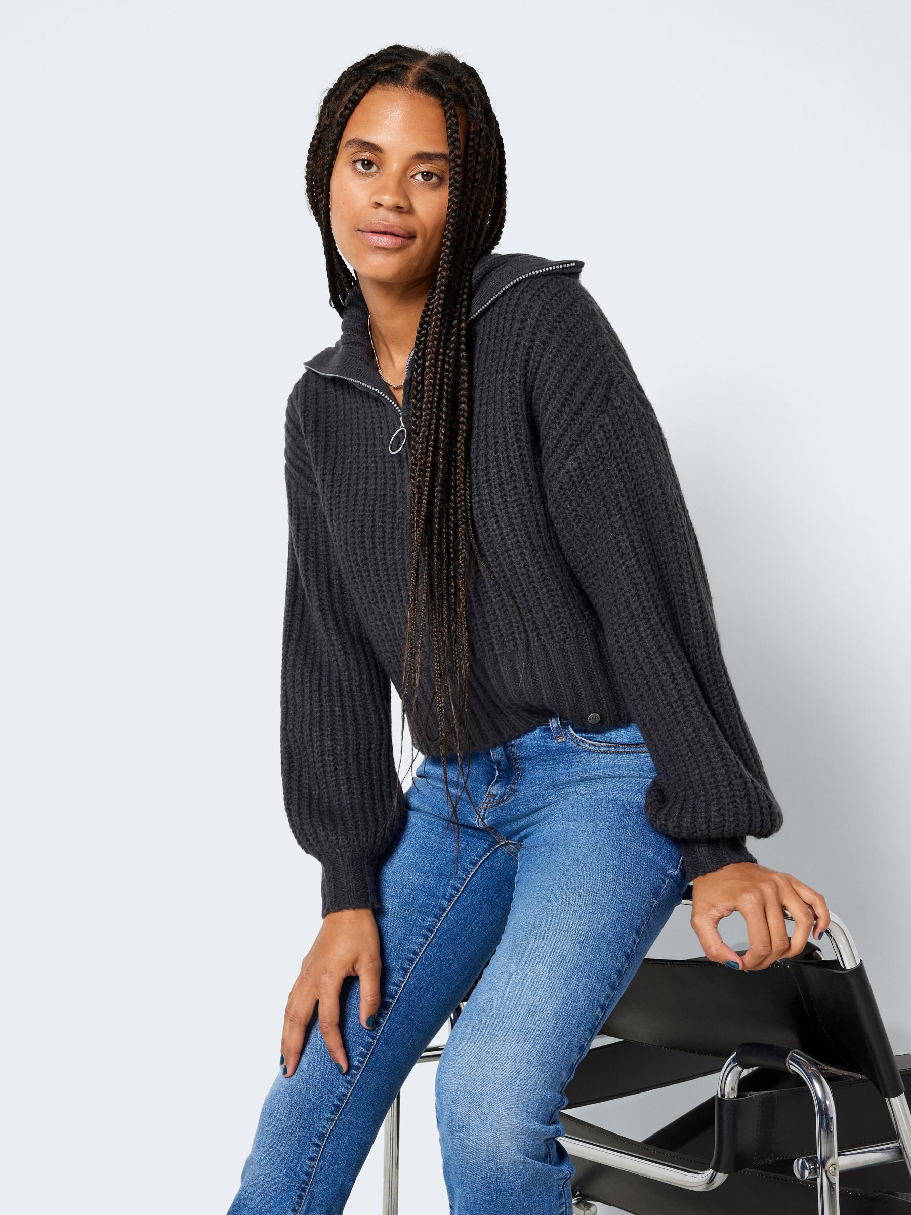 Grey sales chunky pullover
