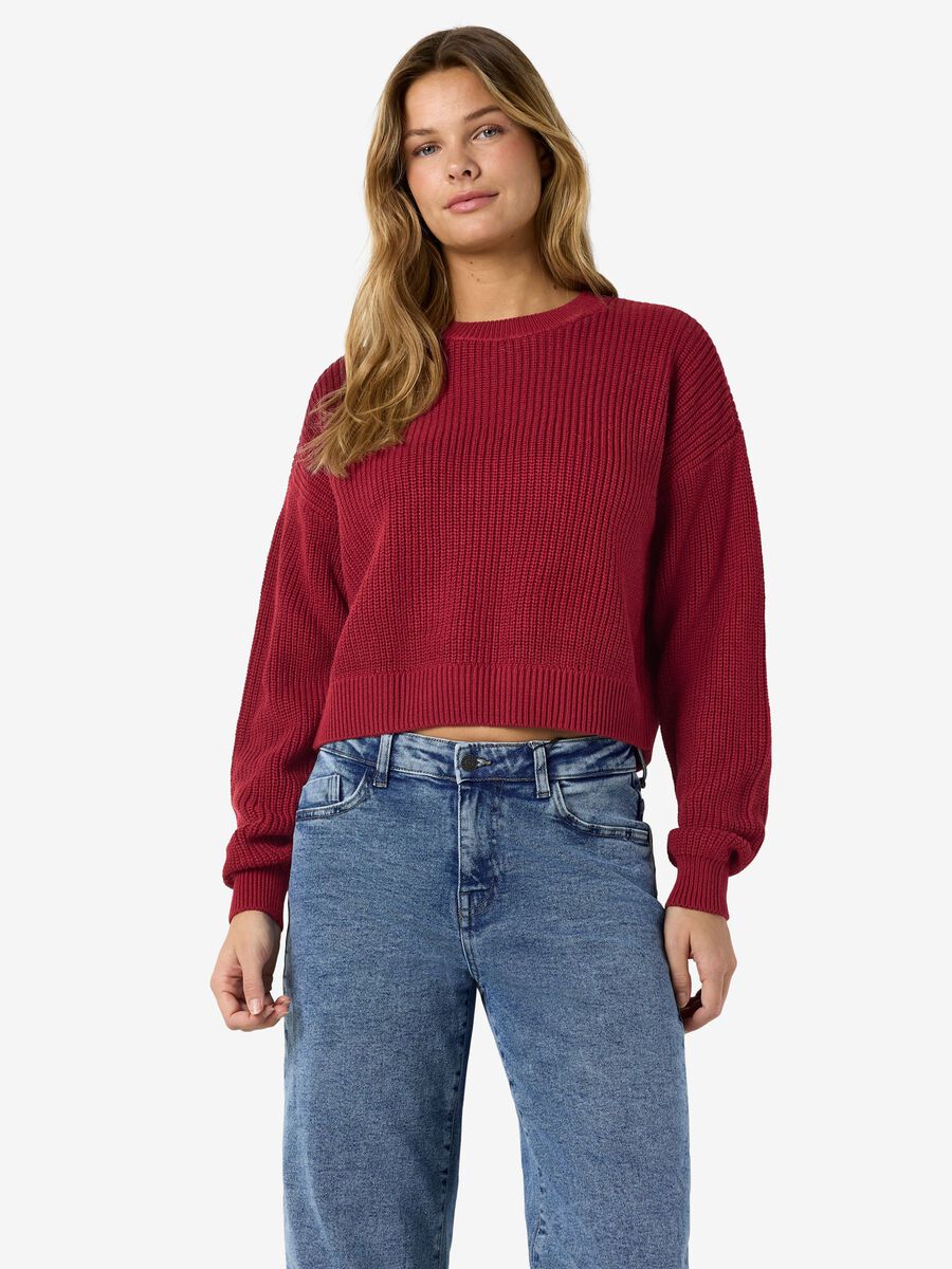 Product tile image KNITTED PULLOVER, Rhubarb 27021536_Rhubarb