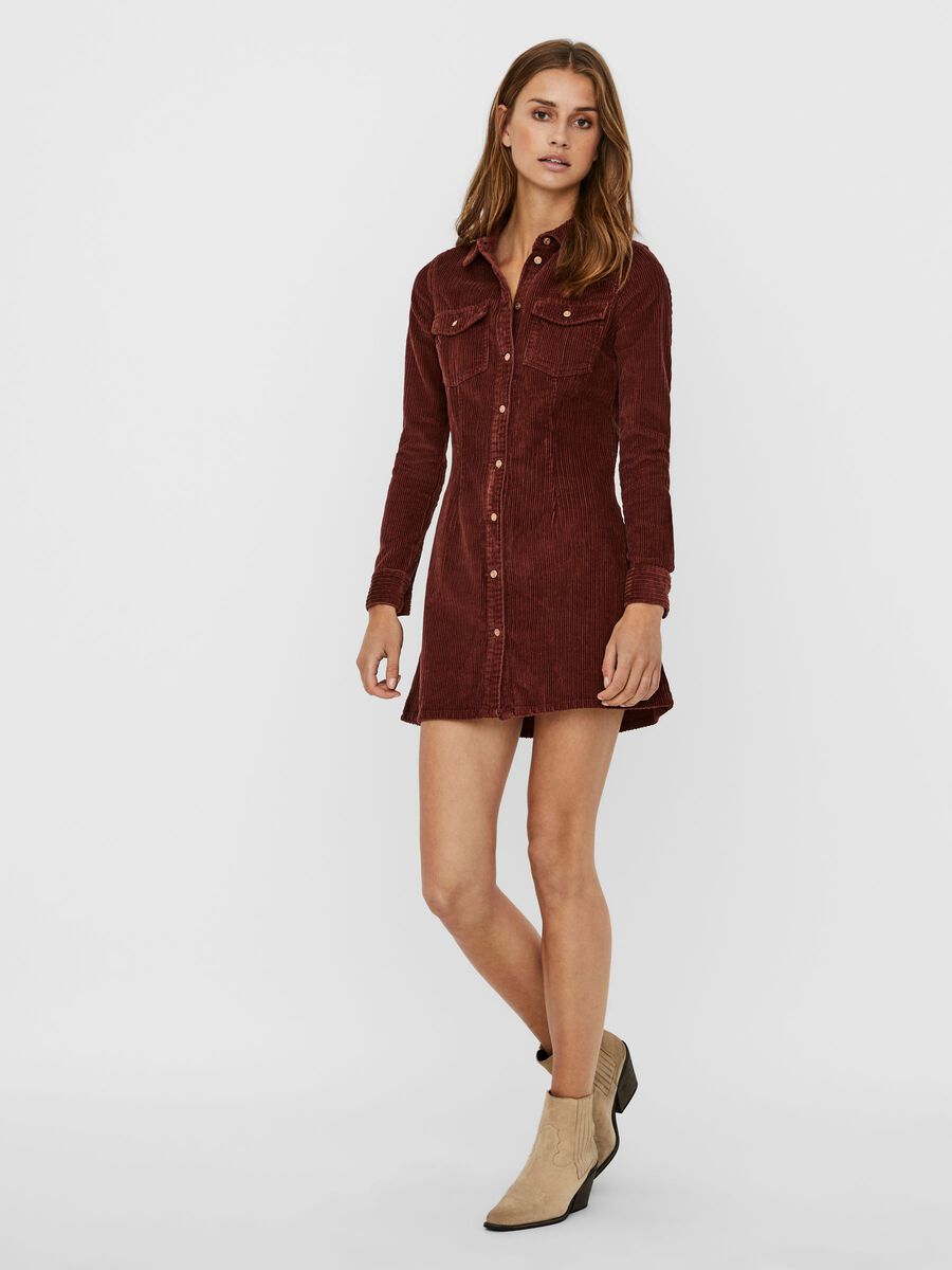 Carousel image - CORD BLUSENKLEID, Sable | 3