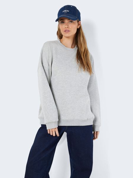 Noisy May RAS-DU-COU SWEAT-SHIRT, Light Grey Melange, highres - 27025350_LightGreyMelange_1028295_007.jpg