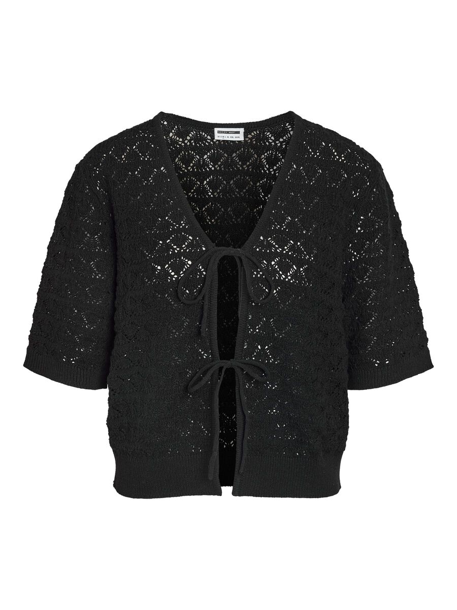 Carousel image - NMLAIKA KNYTNING STICKAD TOPP, Black | 2