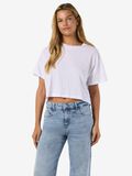 Product image thumbnail - SHORT SLEEVED SEMI CROPPED TOP, Bright White | 1