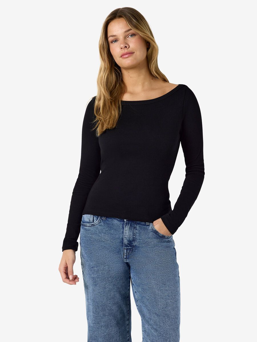 Carousel image 5 NMMAYA BOATNECK TOP, Black