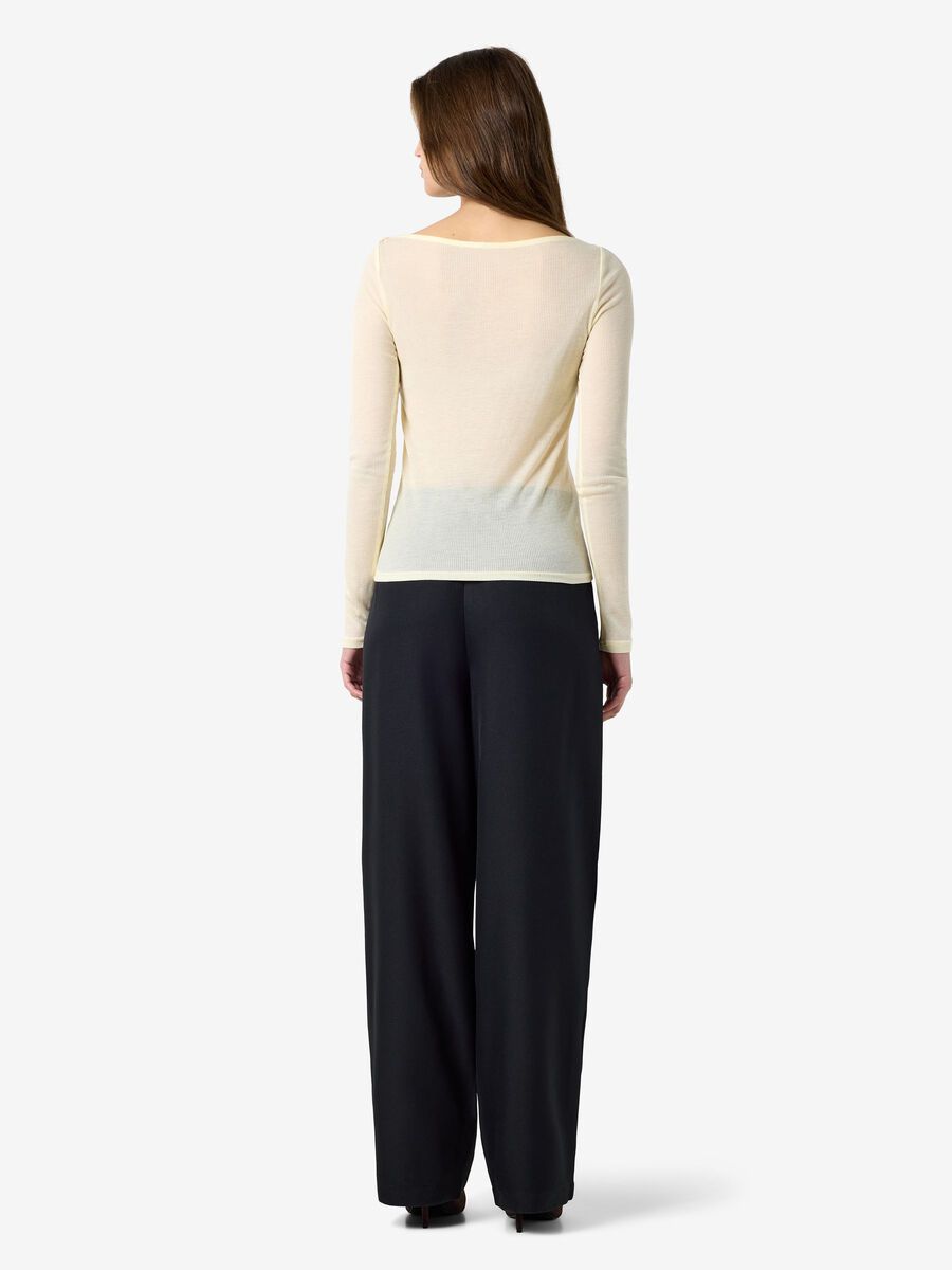 Carousel image 3 NMNUSA BOATNECK BLOUSE, French Vanilla