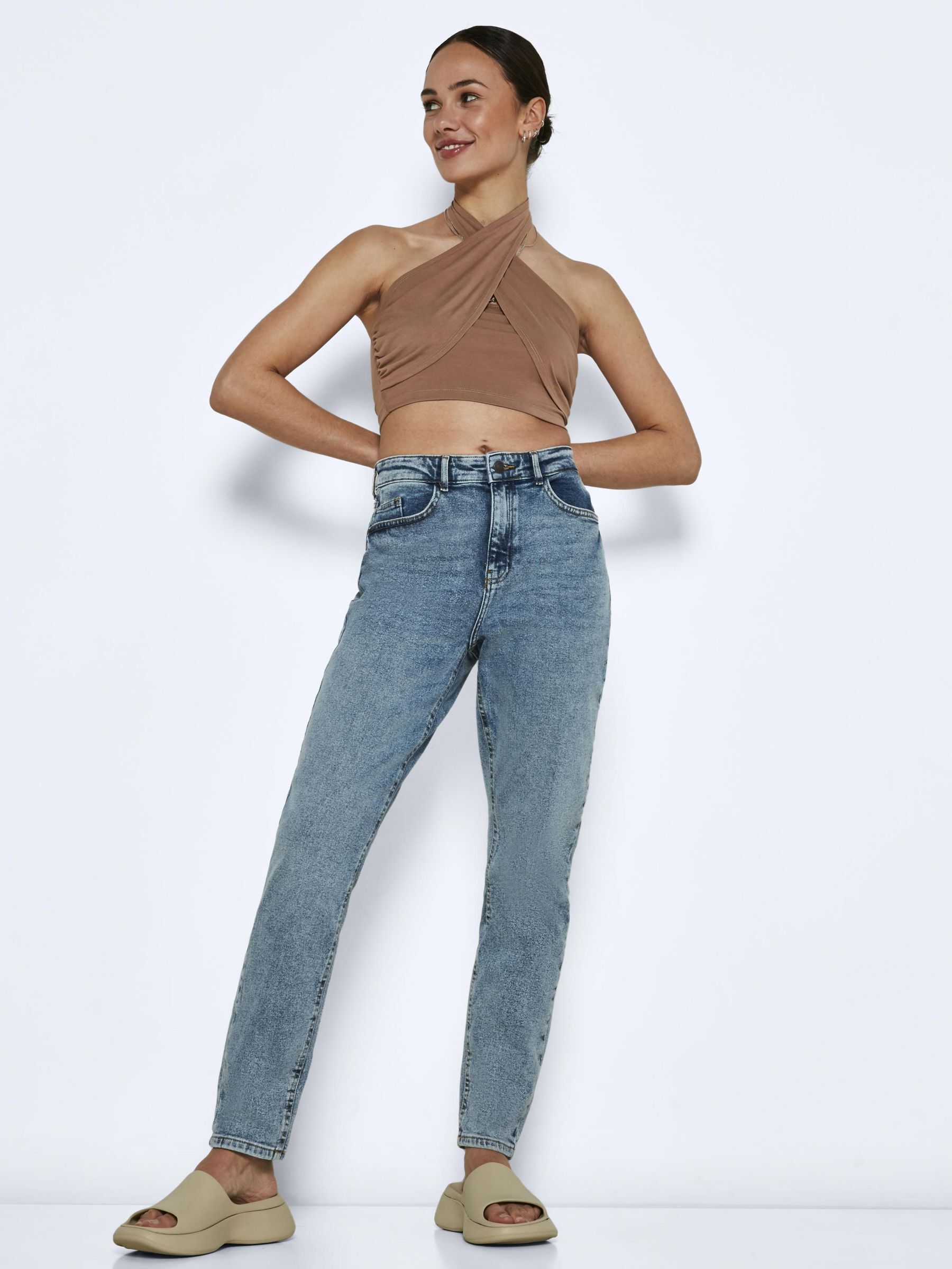 Light high waisted mom jeans clearance