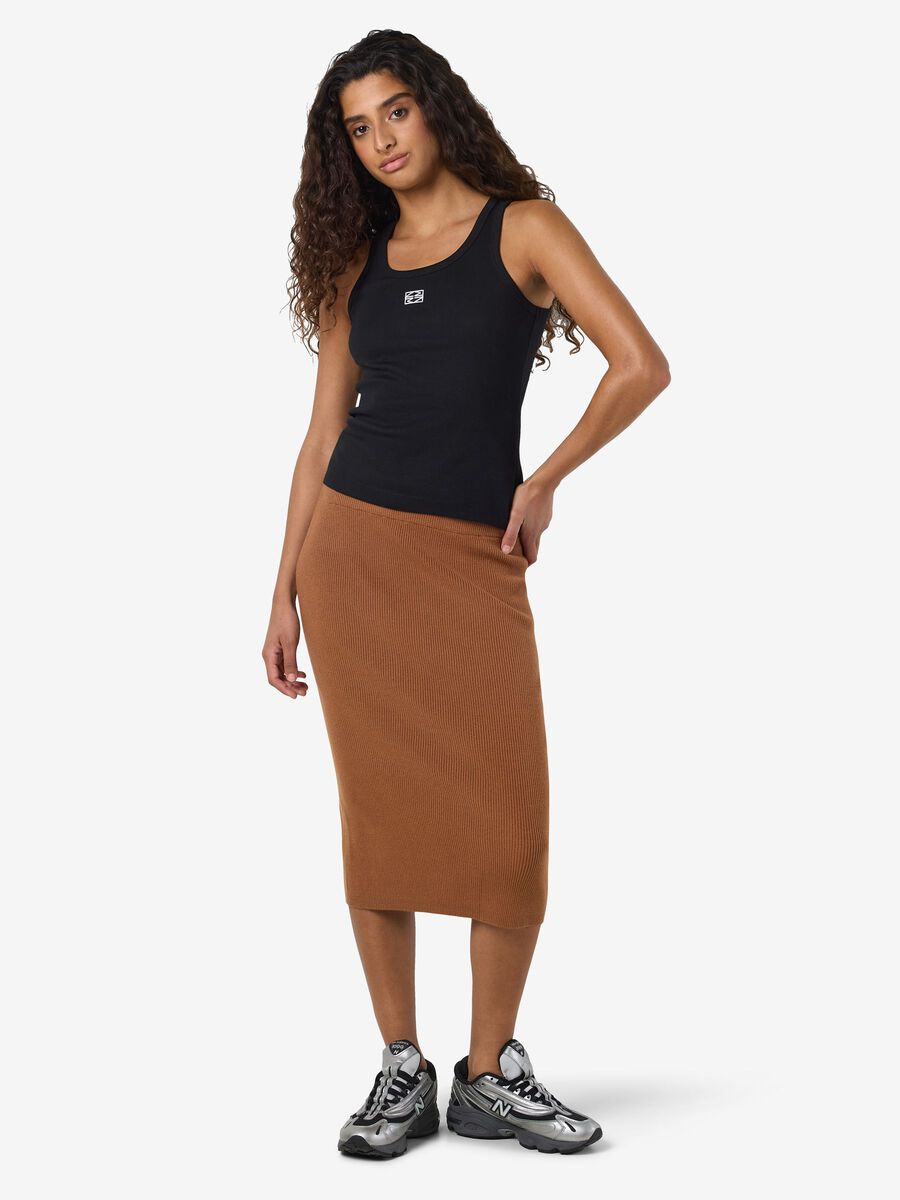 Product carousel image - KNITTED MIDI SKIRT, Argan Oil | 2