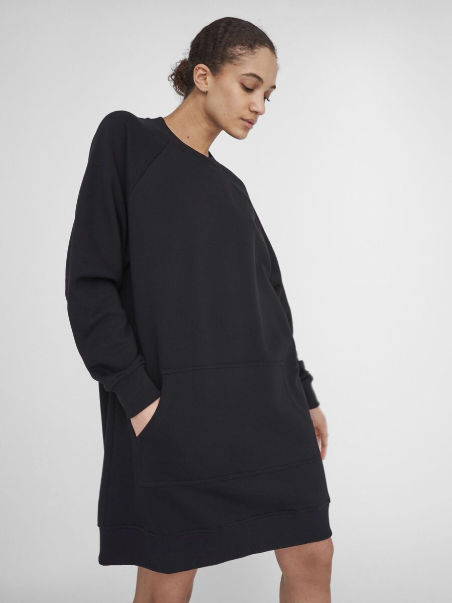 LANGÆRMET SWEATKJOLE, Black, highres