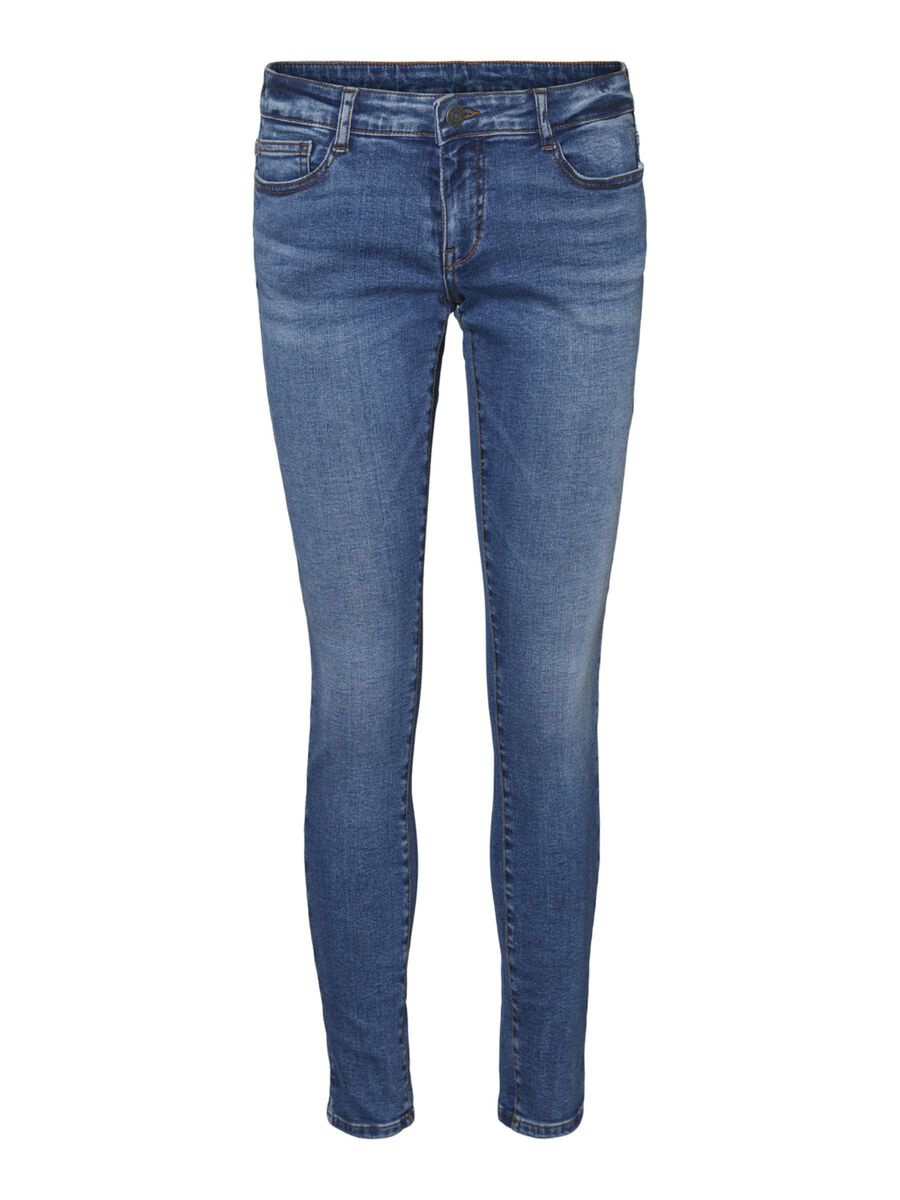 NMEVE LOW WAIST SKINNY FIT JEANS, Medium Blue Denim, highres