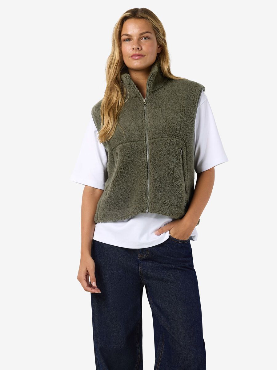 Product tile image - NMMASEY TEDDY GILET, Kalamata | 27036457_Kalamata