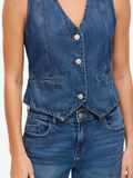 Product image thumbnail - NMSANJA  DENIM VEST, Dark Blue Denim | 6
