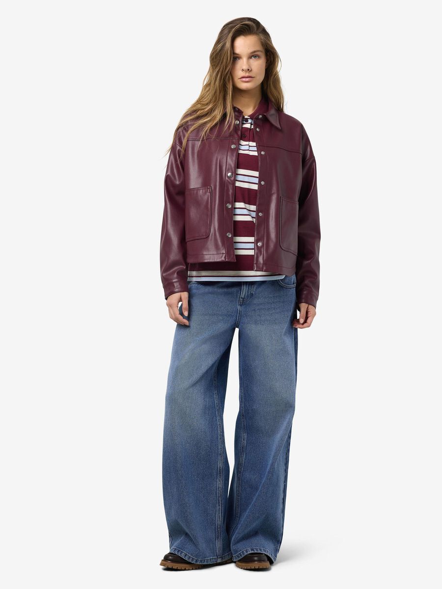 Carousel image - FAUX LEATHER JACKET, Windsor Wine | 4