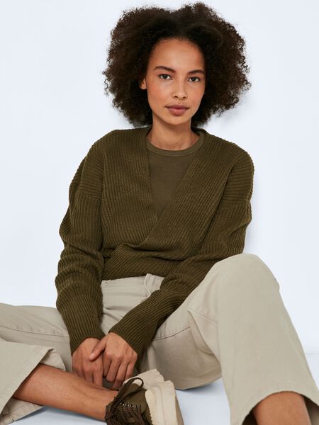 Noisy May KNITTED WRAP PULLOVER, Burnt Olive, highres - 27019581_BurntOlive_007.jpg