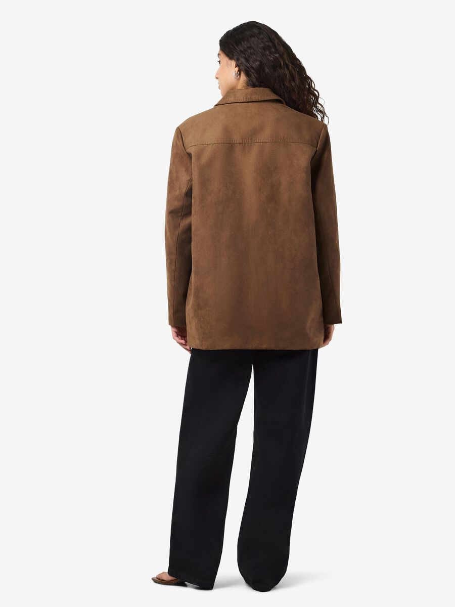 Carousel image - FAUX SUEDE BLAZER, Toffee | 3
