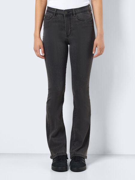 Noisy May NMSALLIE HIGH WAIST FLARED JEANS, Dark Grey Denim, highres - 27017556_DarkGreyDenim_003.jpg