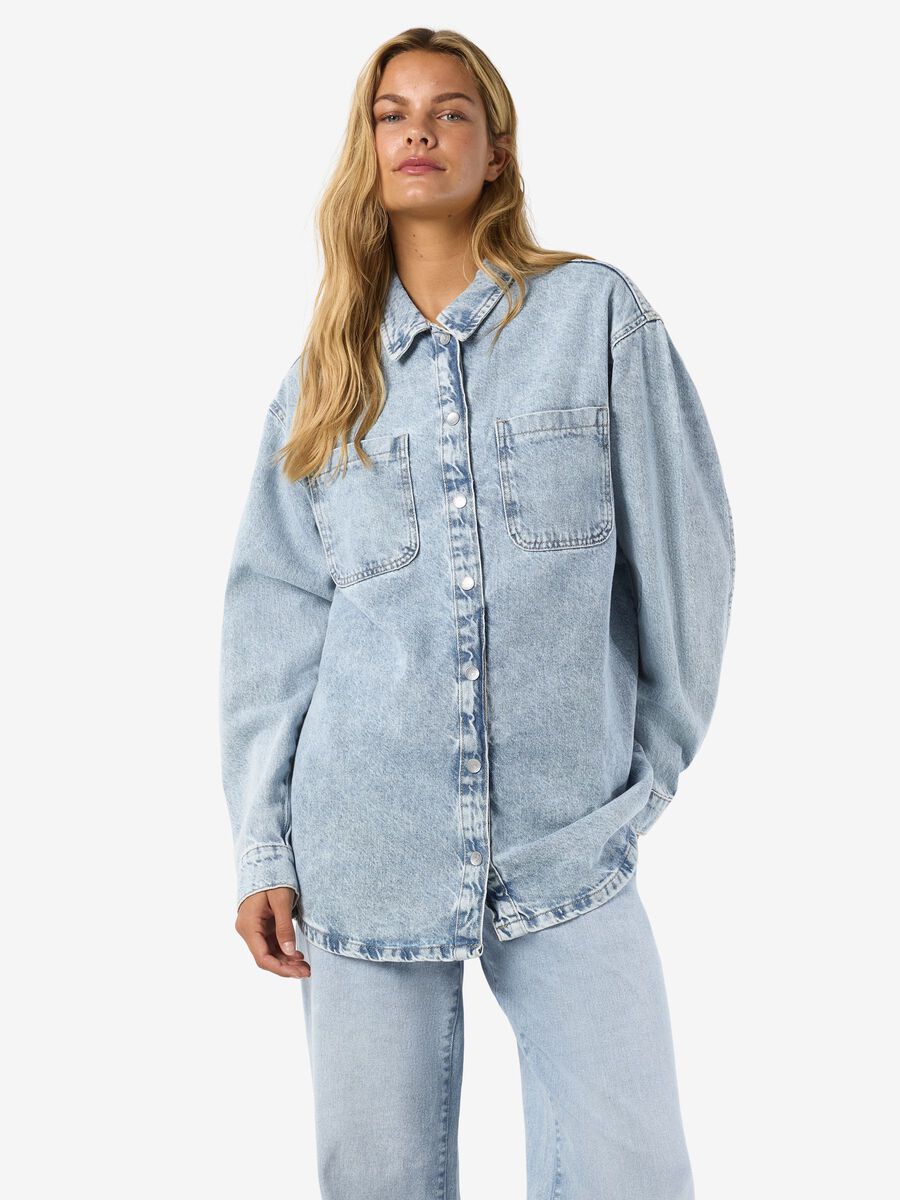 Product carousel image - DENIM SHIRT JACKET, Light Blue Denim | 1