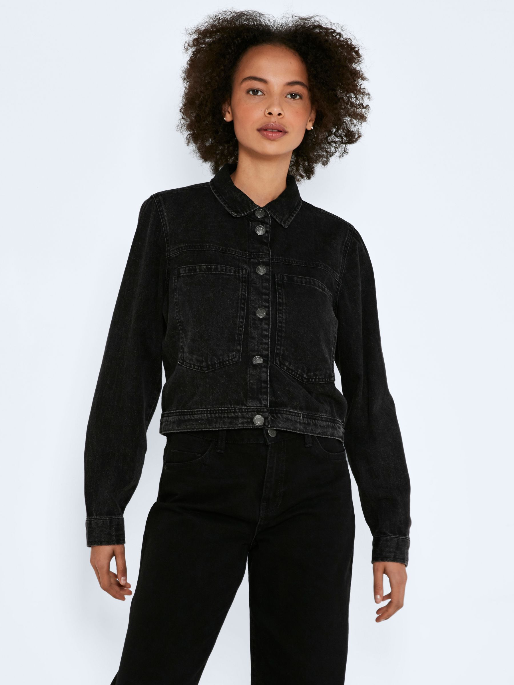 SHORT DENIM JACKET Black NOISY MAY