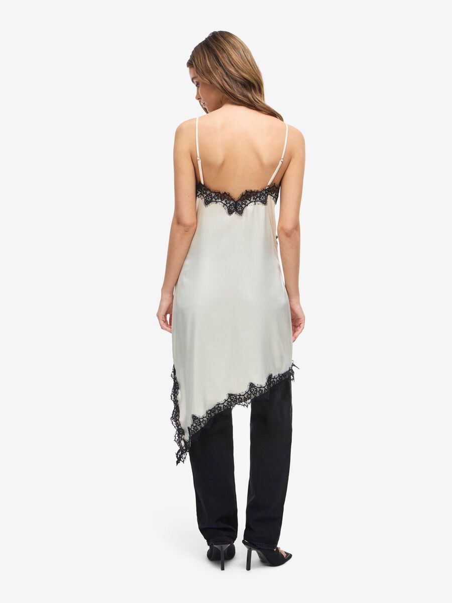 Carousel image - SATIN SLIP DRESS, Birch | 4