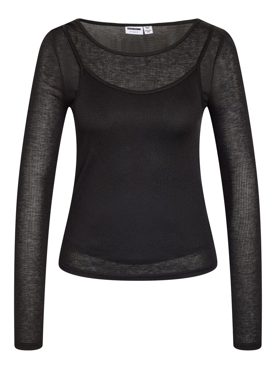 Carousel image - TWEELAAGS TOP, Black | 1