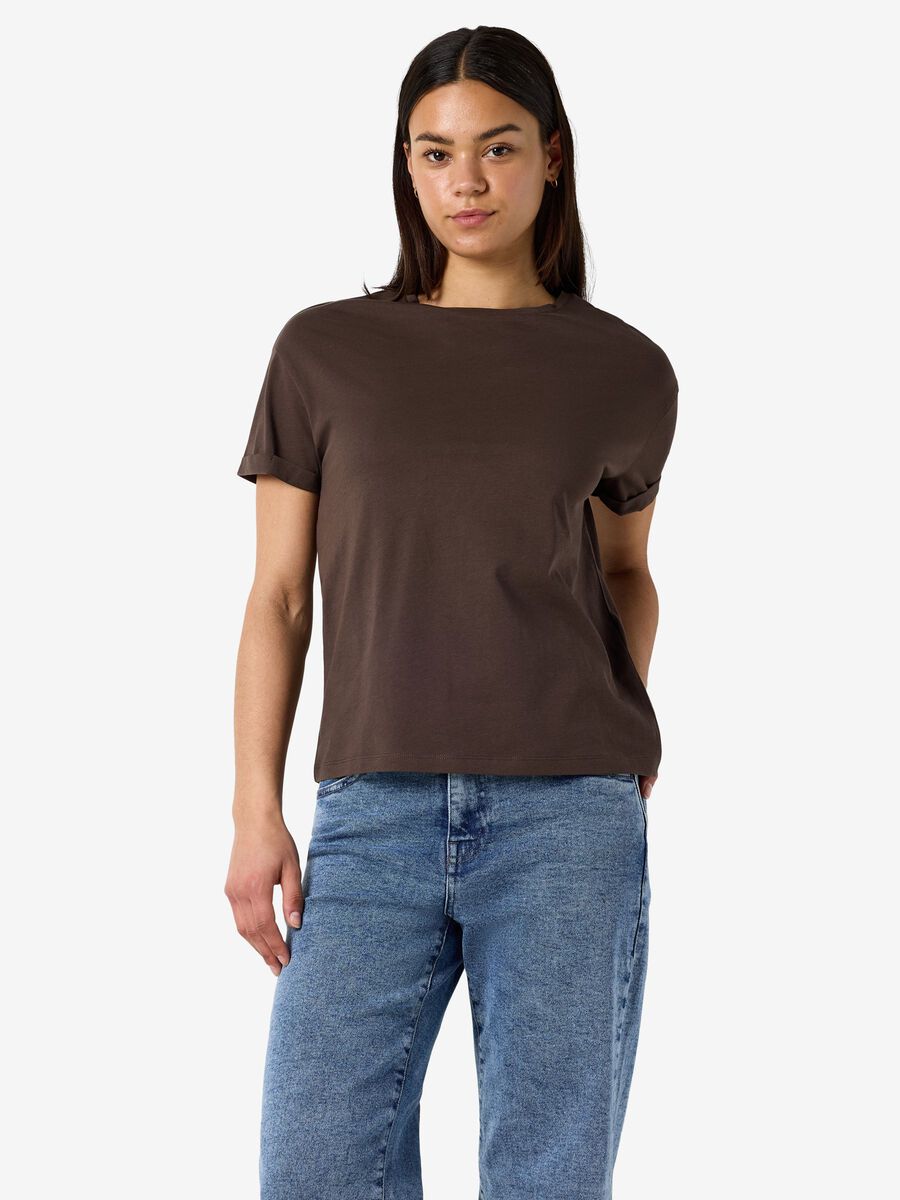 Carousel image - O-NECK T-SHIRT, Chocolate Brown | 1