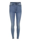 Noisy May NMCALLIE HIGH-WAIST SKINNY JEANS, Light Blue Denim, highres - 27010813_LightBlueDenim_001.jpg