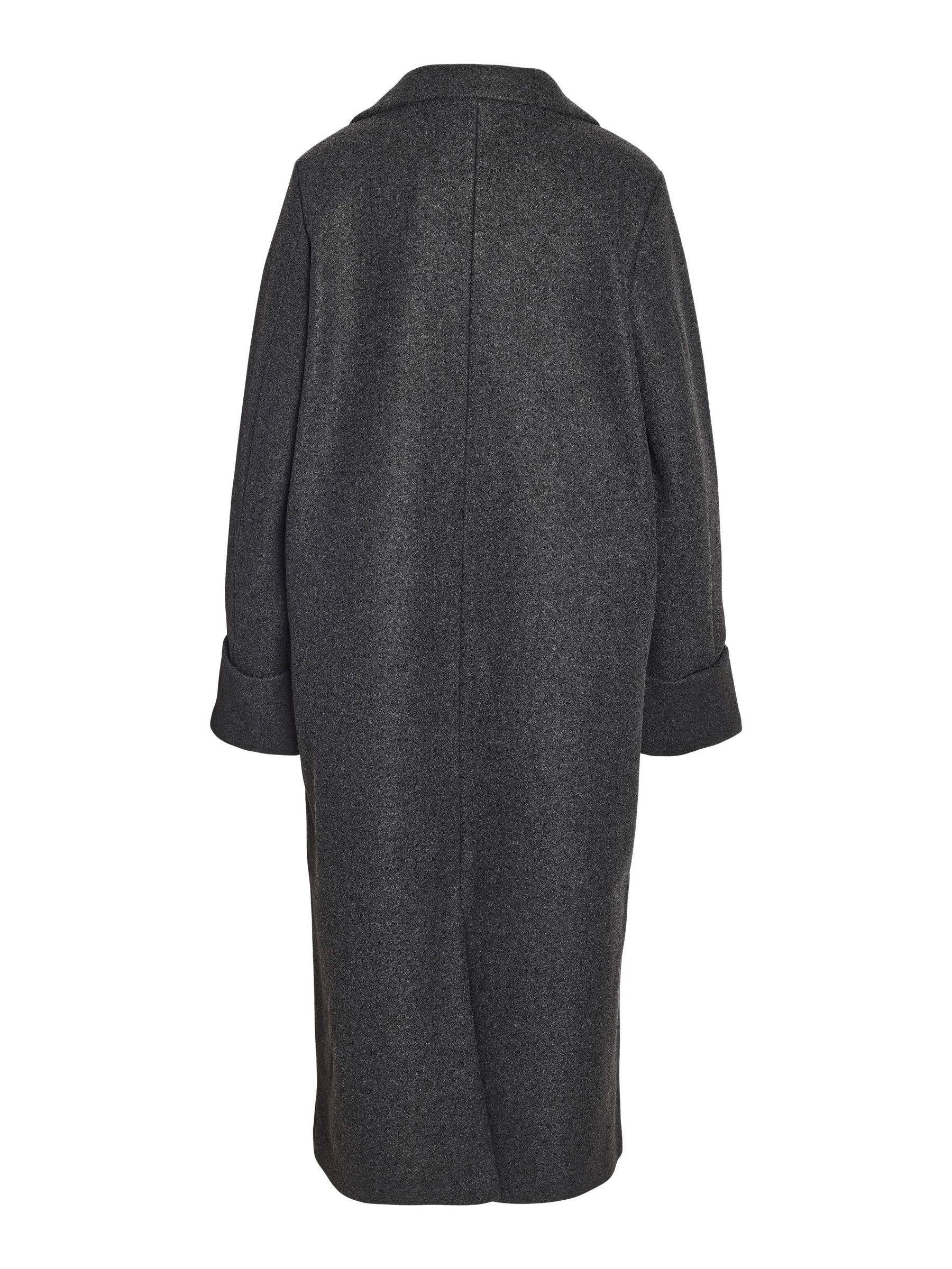 Dark grey longline coat discount
