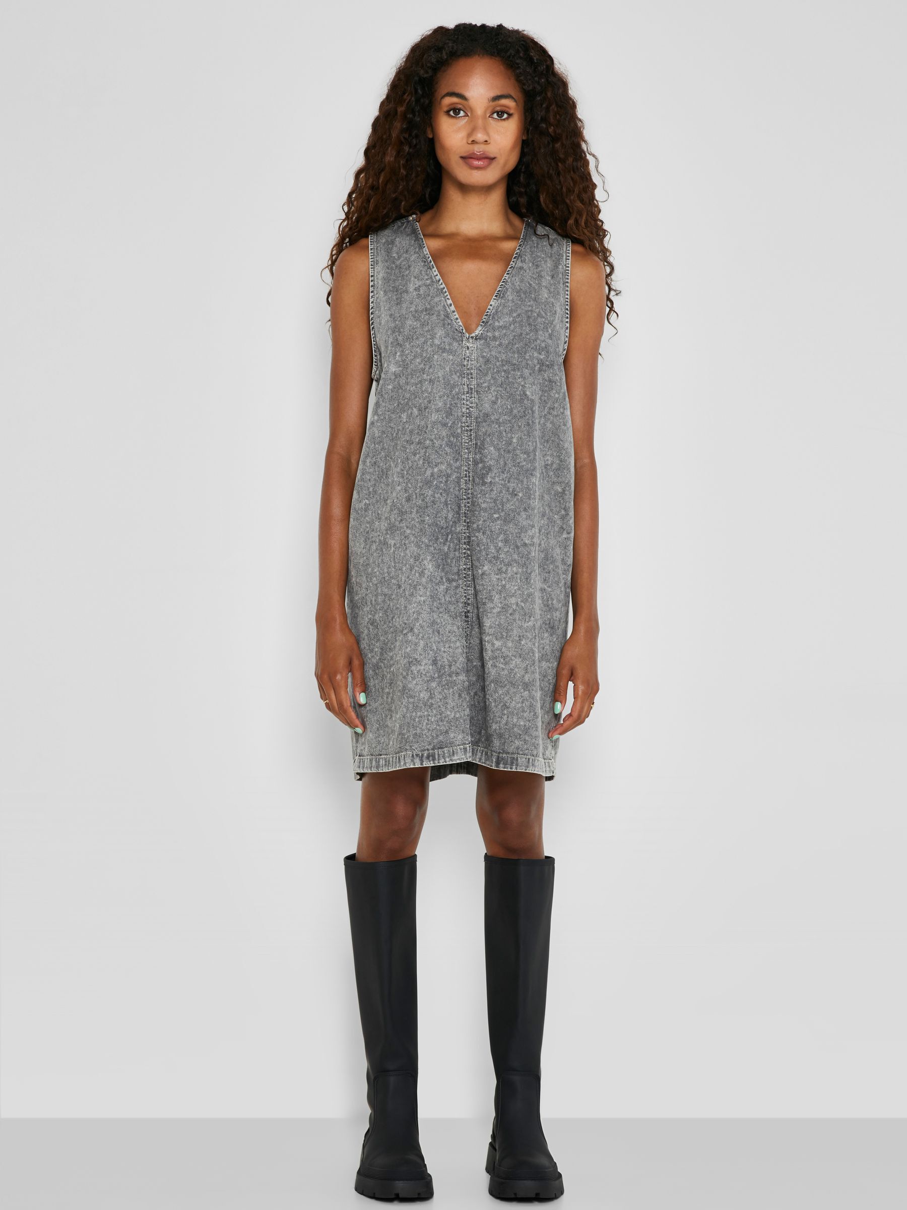 Grey denim dress cheap