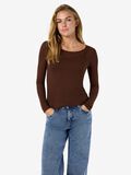 Product image thumbnail - TWEELAAGS TOP, Chocolate Brown | 6