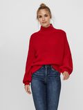 Noisy May HIGH NECK KNITTED PULLOVER, Haute Red, highres - 27011792_HauteRed_003.jpg