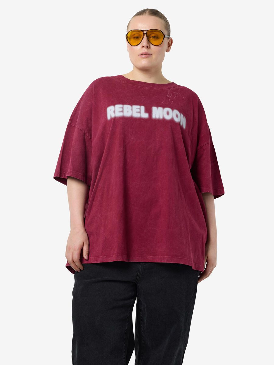 Noisy May PRINT T-SHIRT IN OVERSIZE, Tibetan Red, highres - 27035669_TibetanRed_1217776_003.jpg