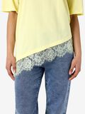 Product image thumbnail - LACE DETAILED T-SHIRT, French Vanilla | 5
