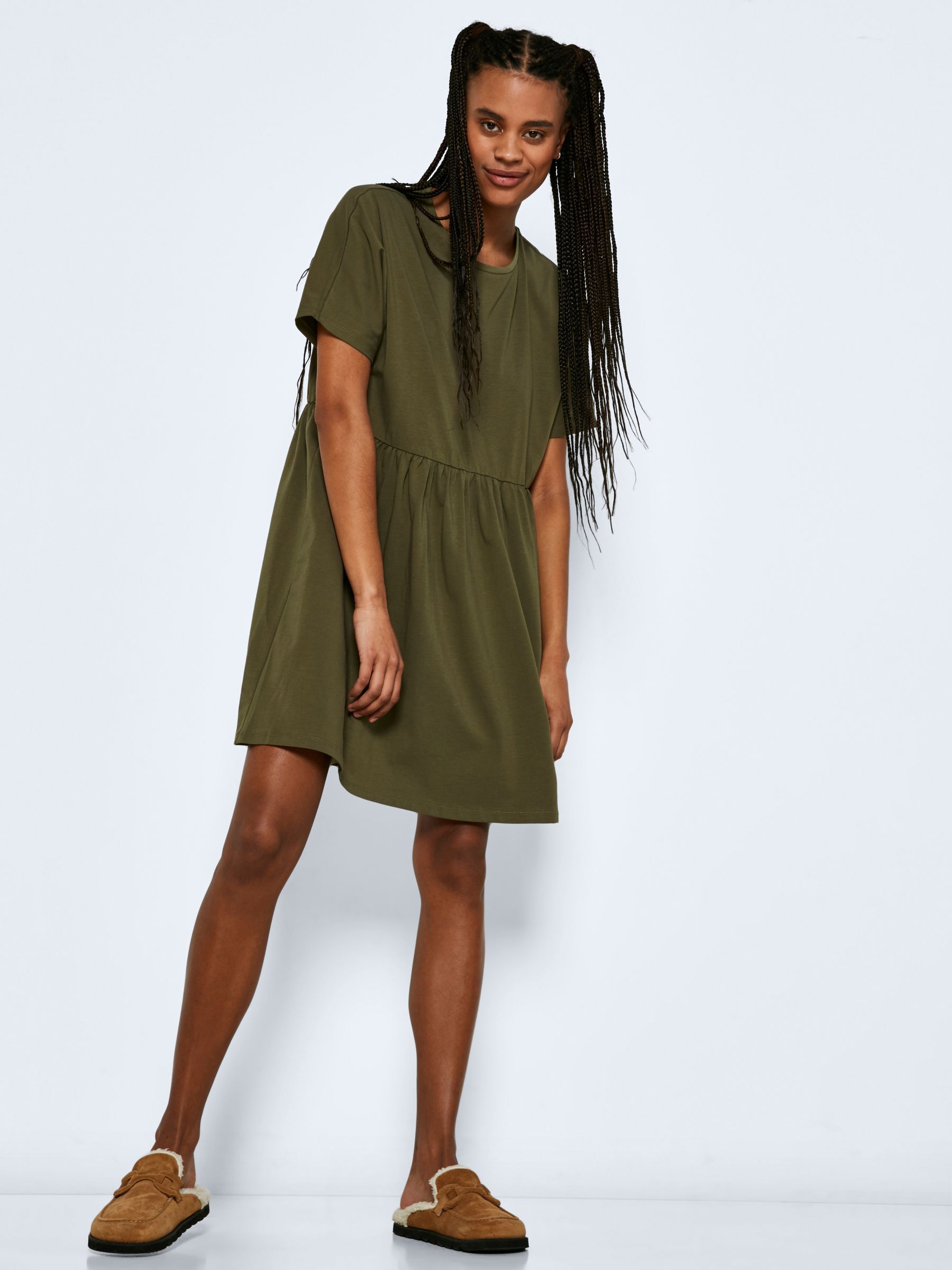 SHORT SLEEVED SHORT DRESS Green NOISY MAY