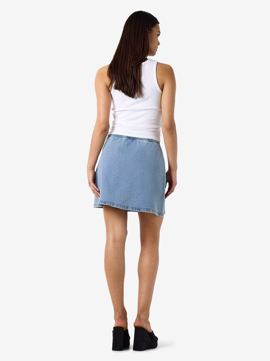 Carousel image - NMANDY FLARED MINI SKIRT, Medium Blue Denim | 3