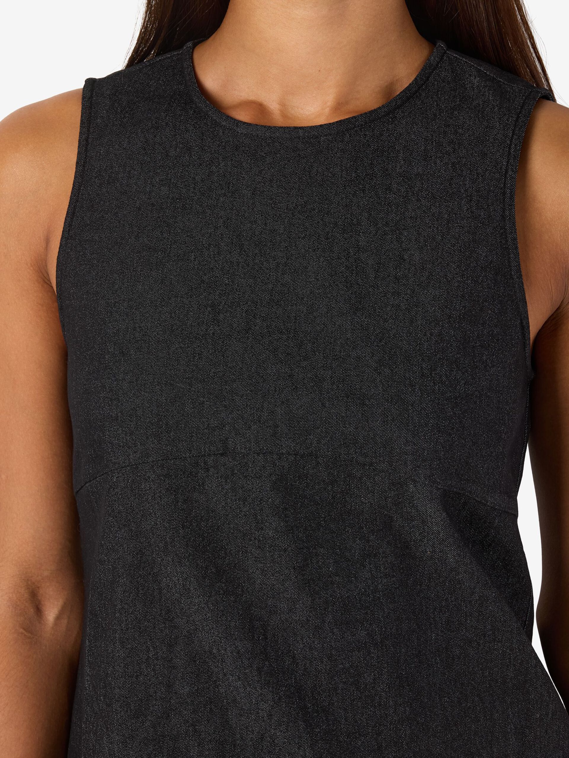 Carousel image - SLEEVELESS MINI DRESS, Black Denim | 5