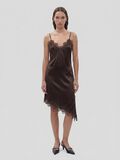 Product image thumbnail - SATIN STROP KJOLE, Chocolate Brown | 1