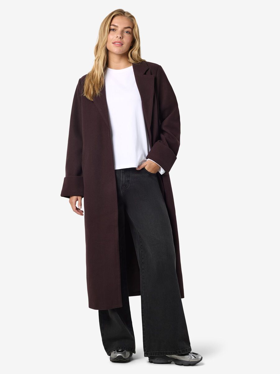 Carousel image - MODÈLE LONG MANTEAU, Chocolate Plum | 1