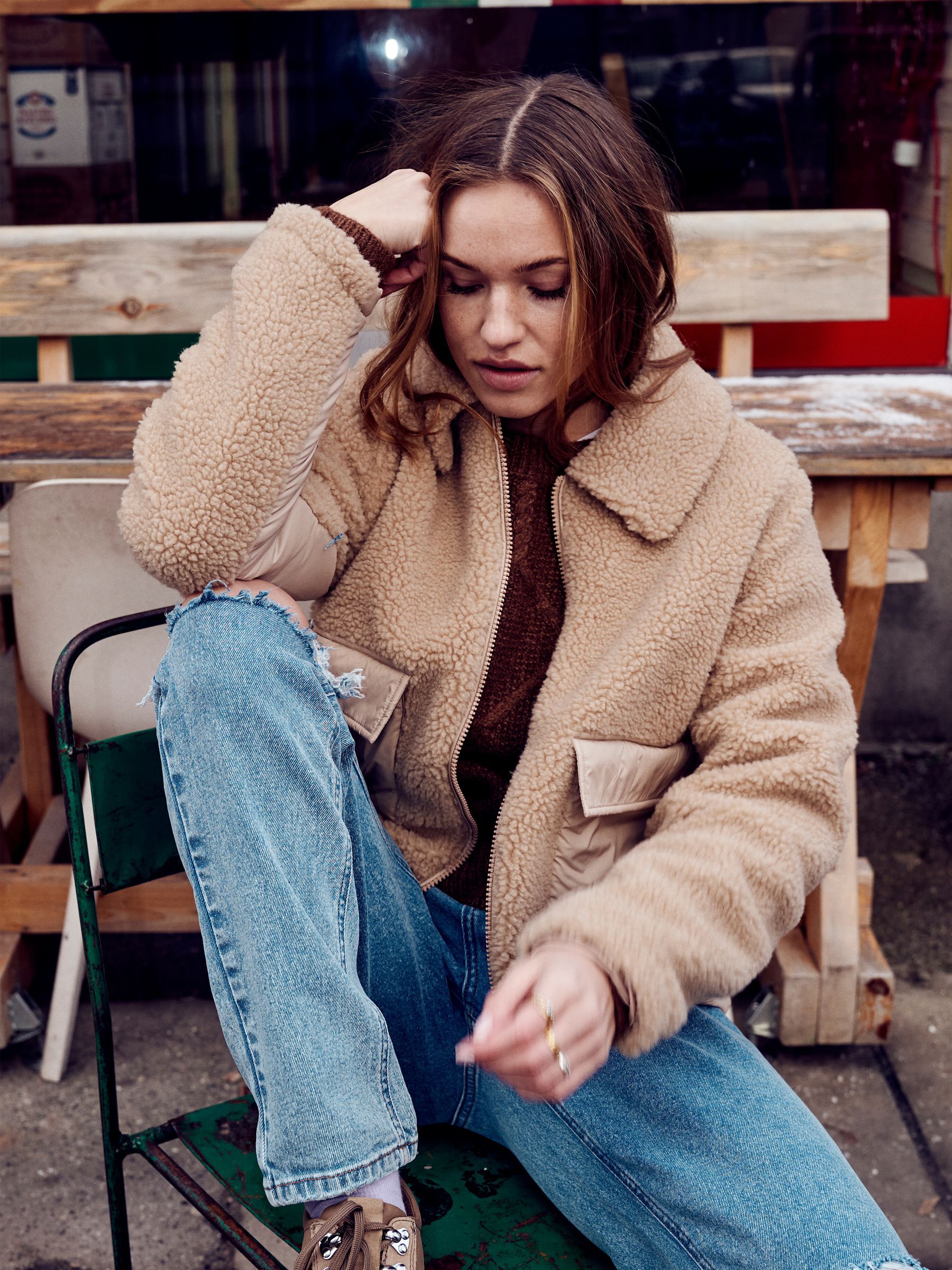 Noisy may online teddy jacket