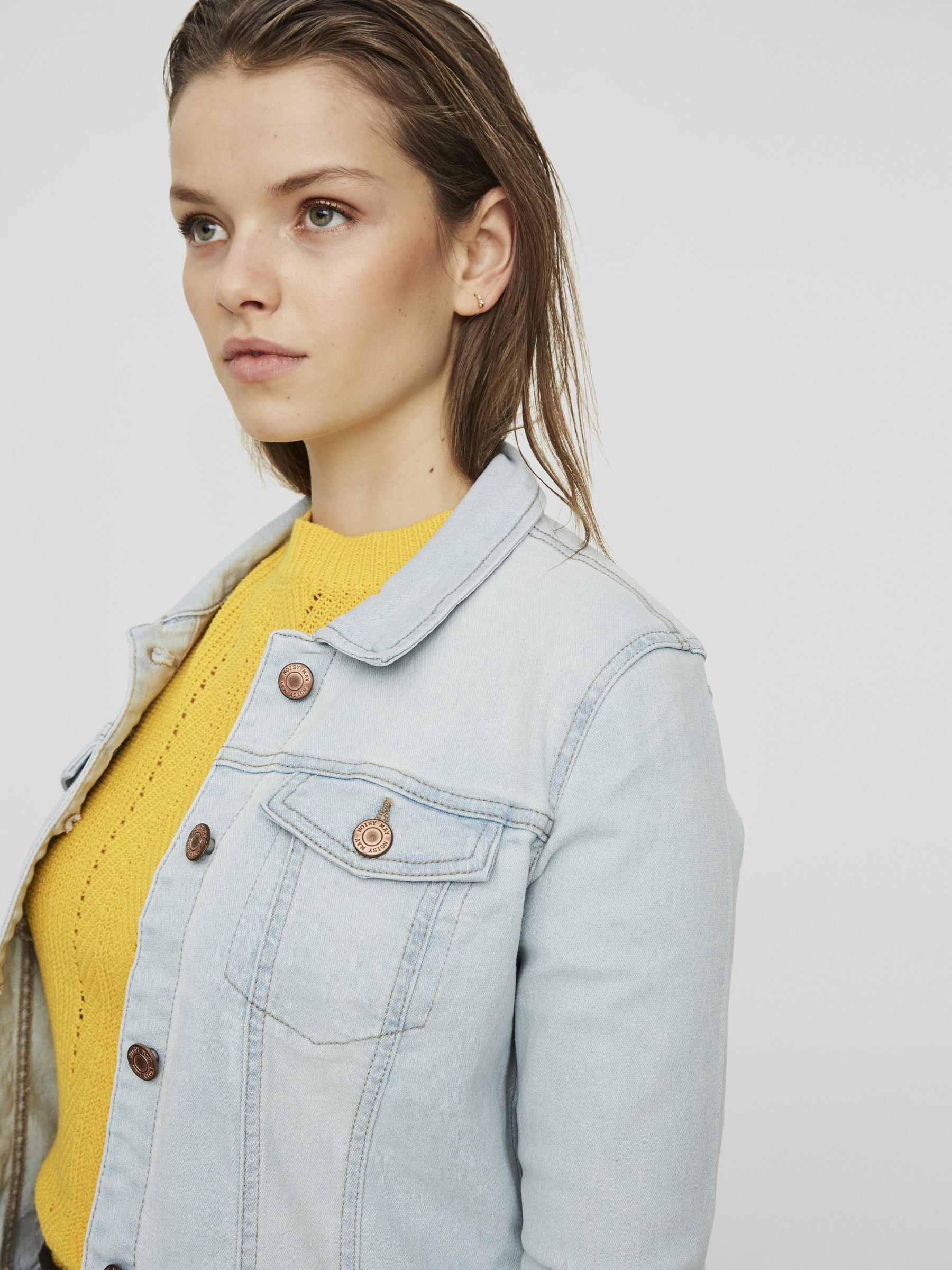 Short light denim jacket discount