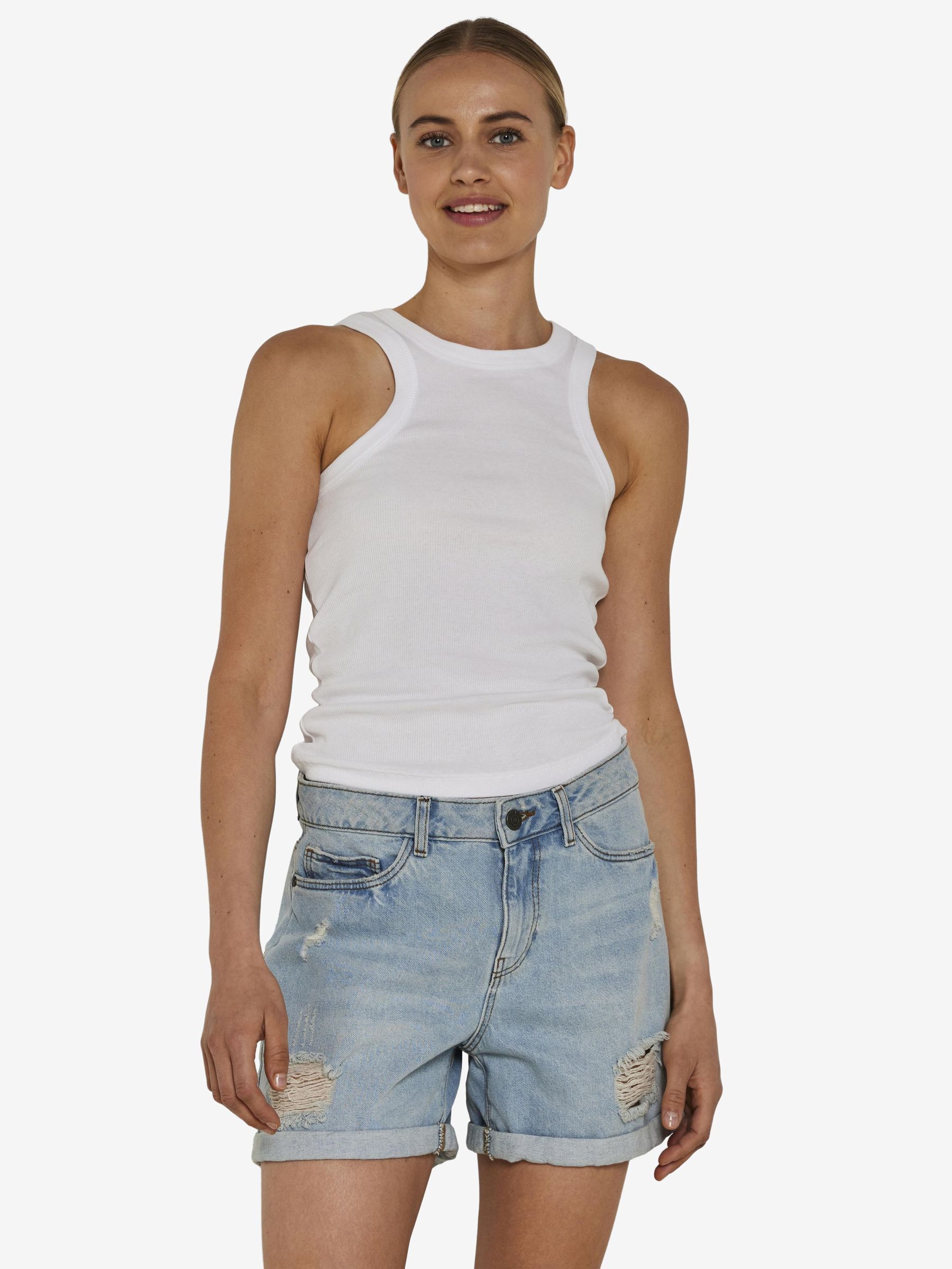 NORMAL WAIST DENIM SHORTS Blue NOISY MAY
