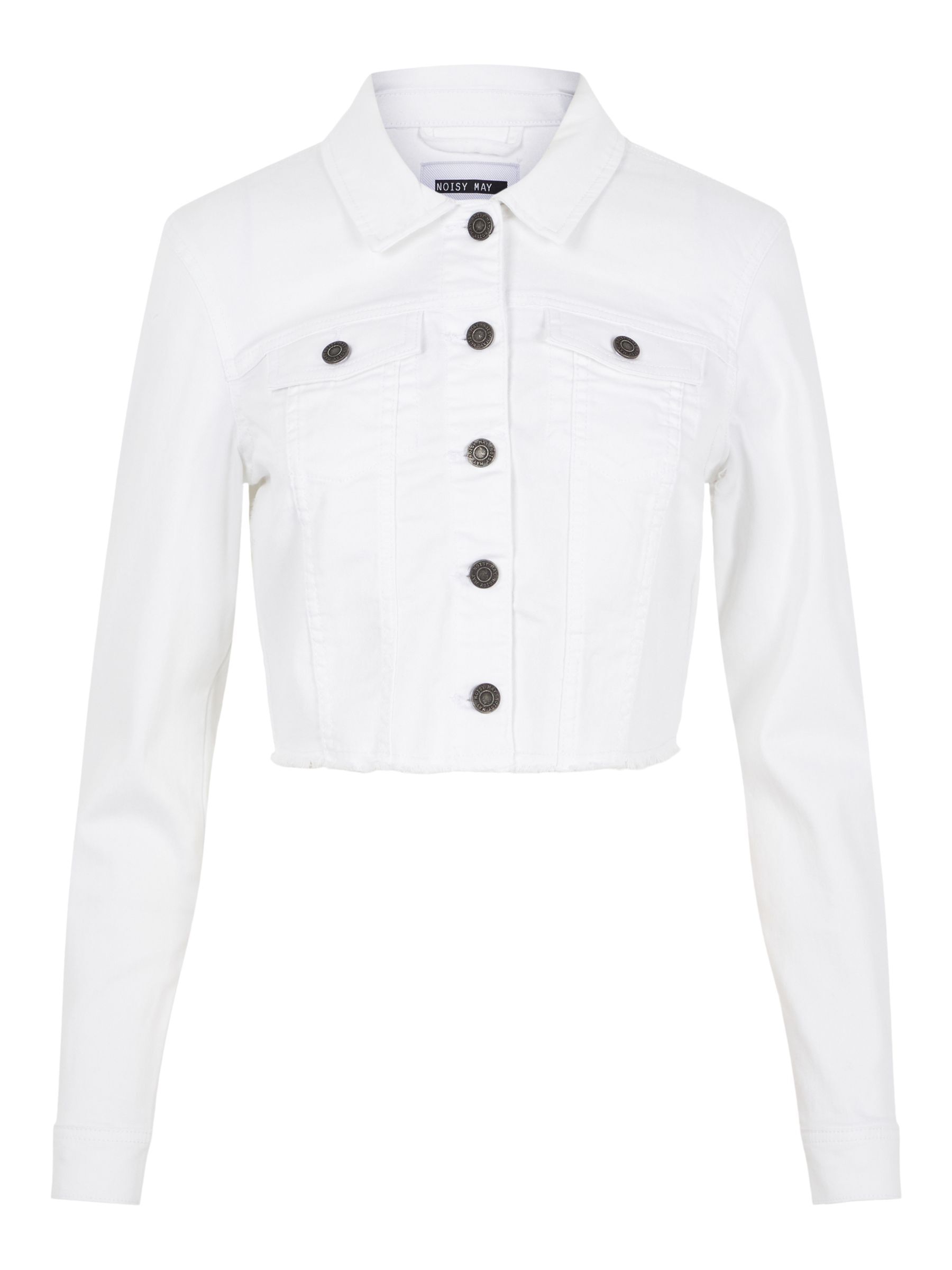 CROPPED DENIM JACKET White NOISY MAY