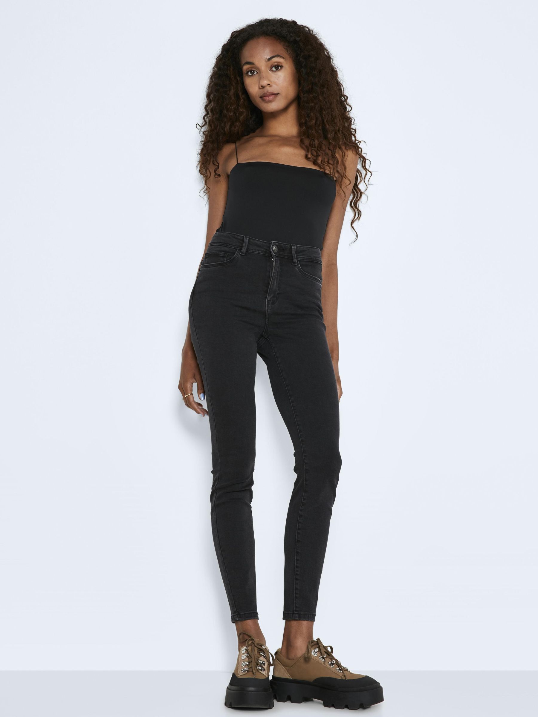 Jean slim sales noir taille haute
