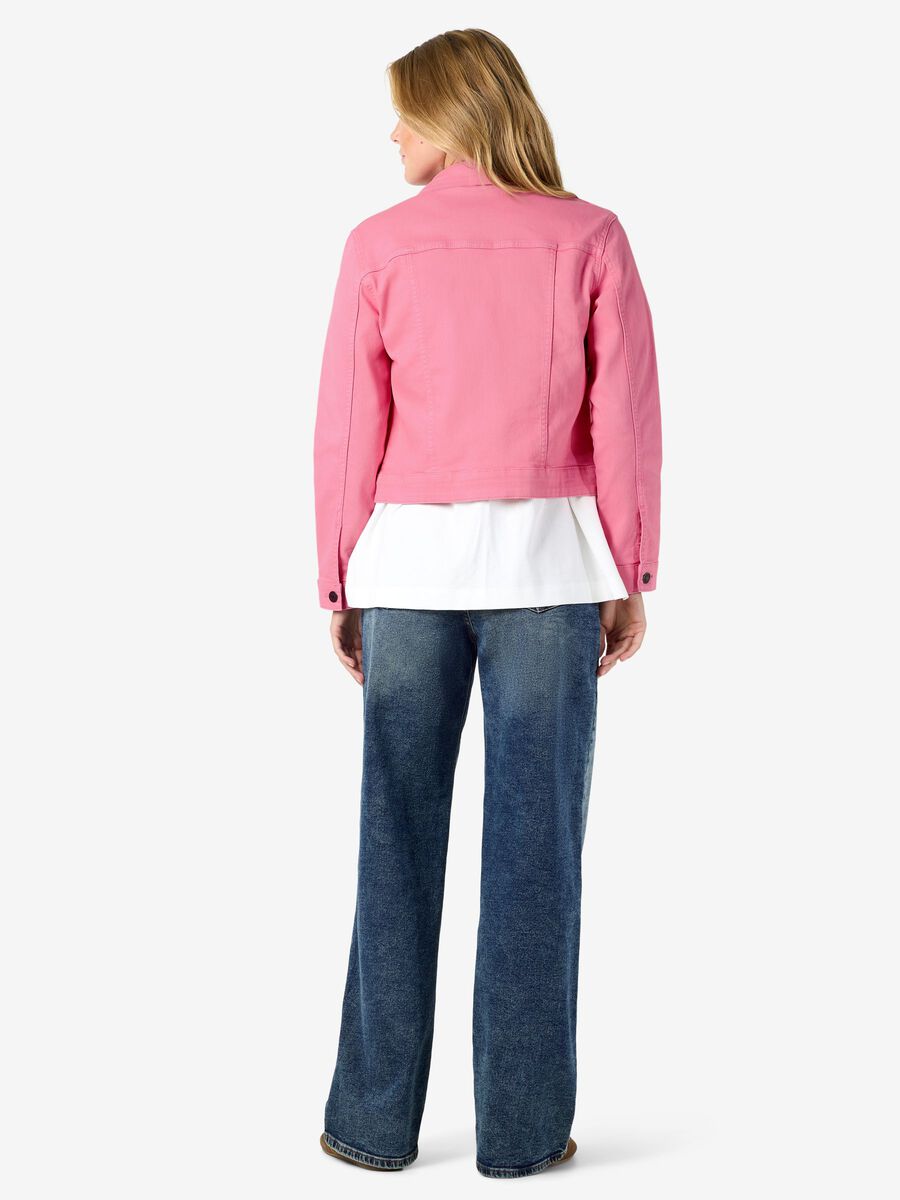 Carousel image - SHORT DENIM JACKET, Begonia Pink | 3