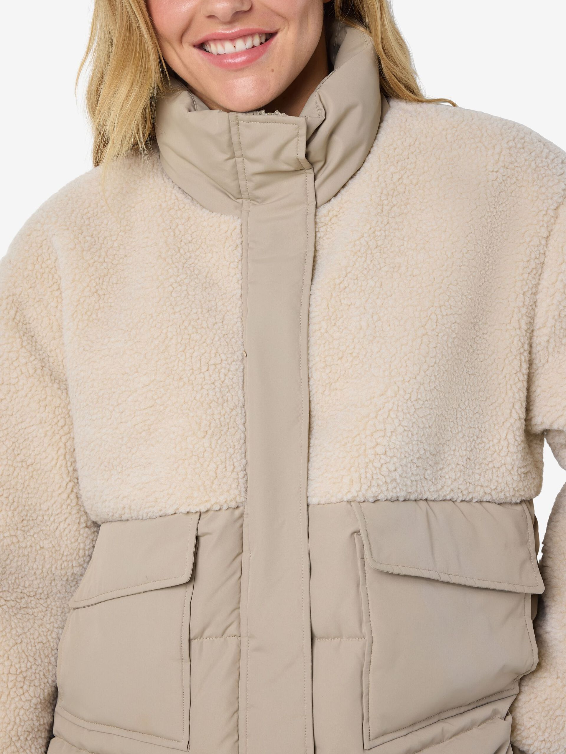 Carousel image - FLEECE PUFFER JACKET, Birch | 5