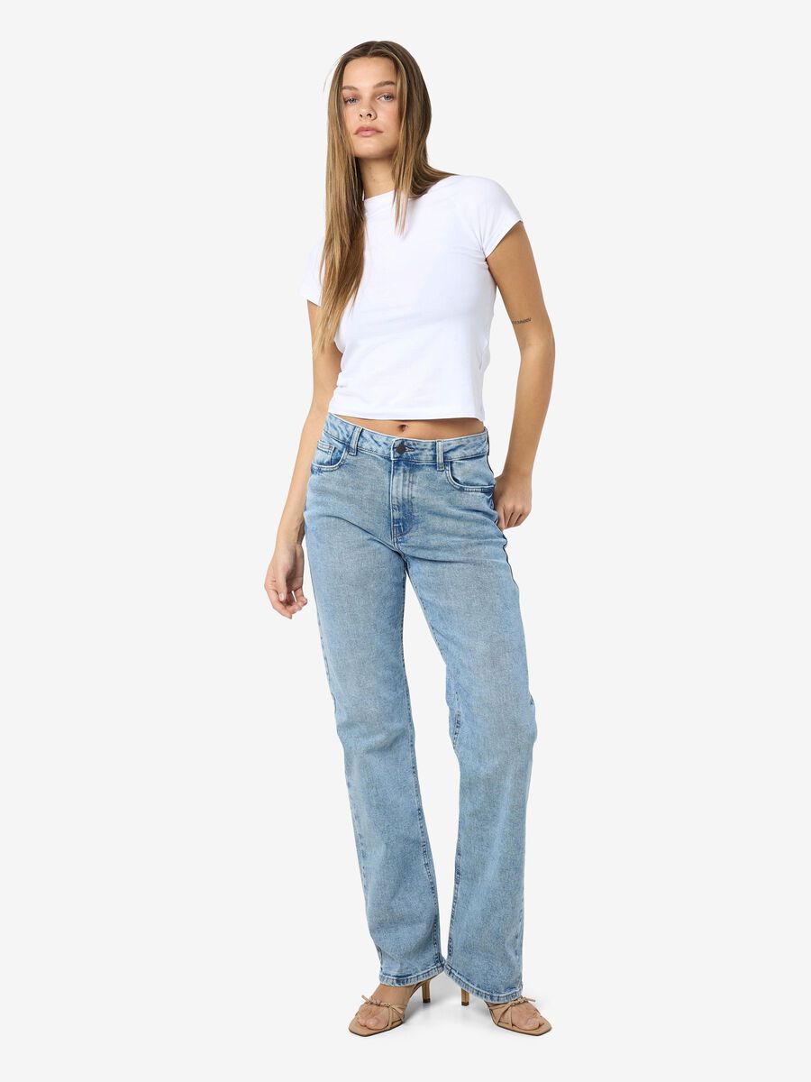 Noisy May NMMONICA STRAIGHT FIT JEANS, Light Blue Denim, highres - 27032650_LightBlueDenim_007.jpg