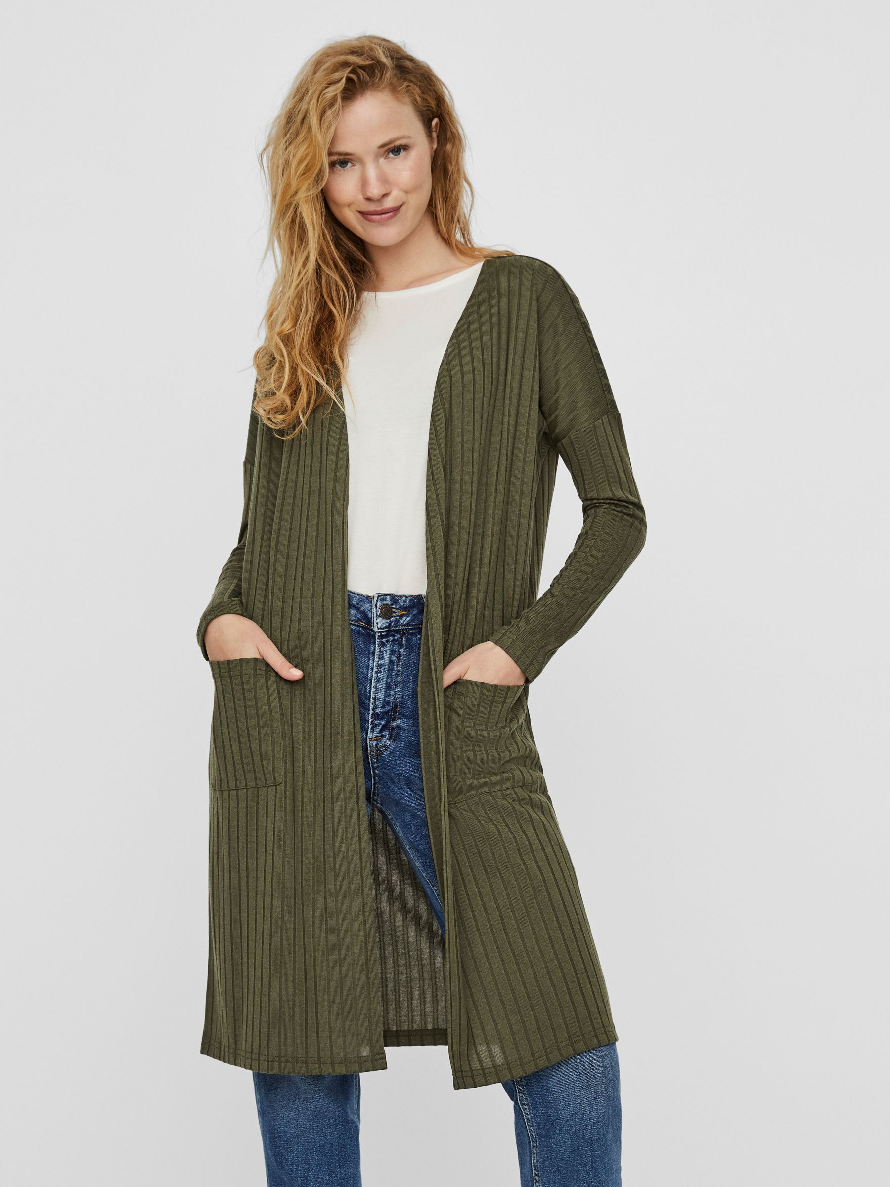 LONG CARDIGAN Green NOISY MAY