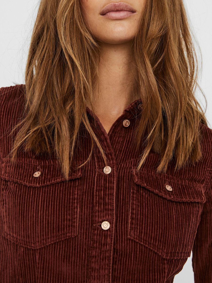 Carousel image - CORD BLUSENKLEID, Sable | 5