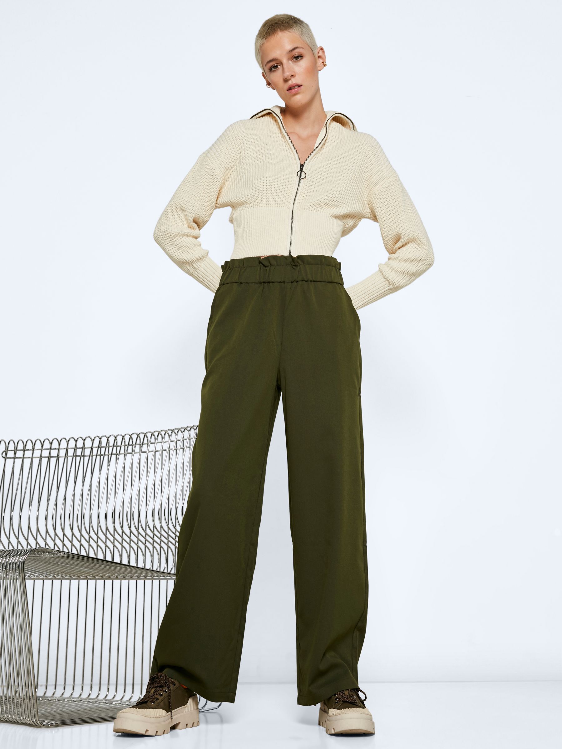 High waisted army green pants 2025