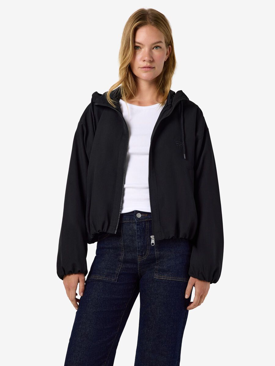 Product tile image CHAQUETA CON CAPUCHA, Black 27037686_Black
