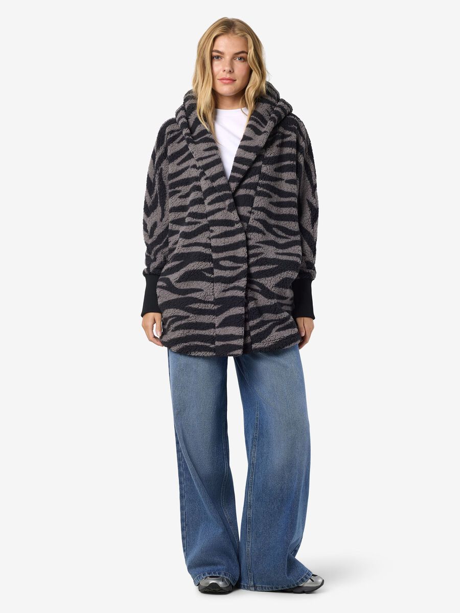 Carousel image - PRINTED COATIGAN, Charcoal Gray | 4